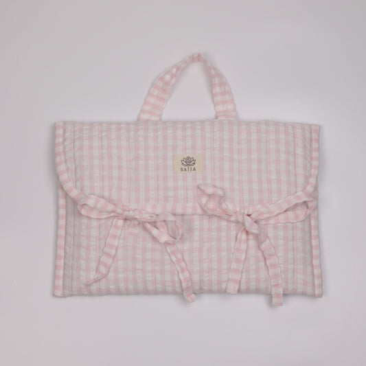 Pink Seersucker Laptop Sleeve