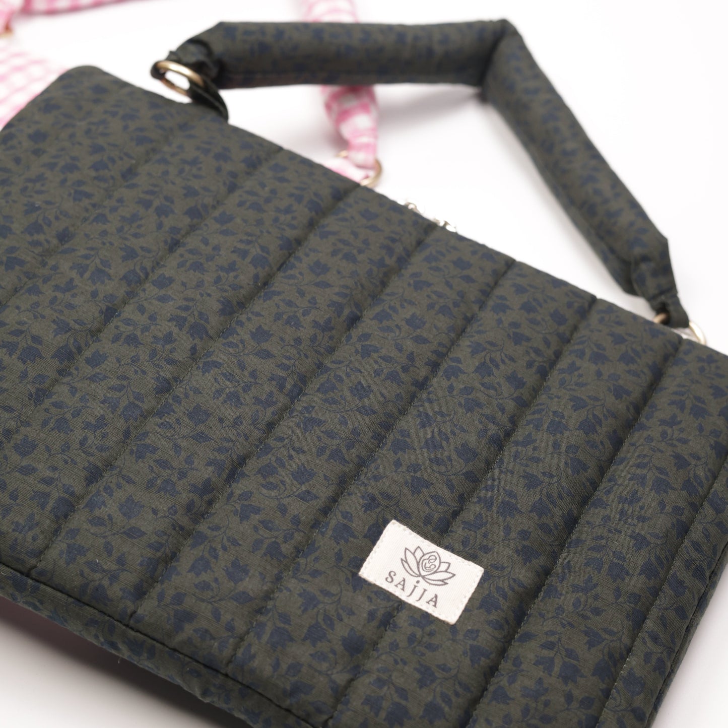 Forest Bloom Puffy Laptop Bag
