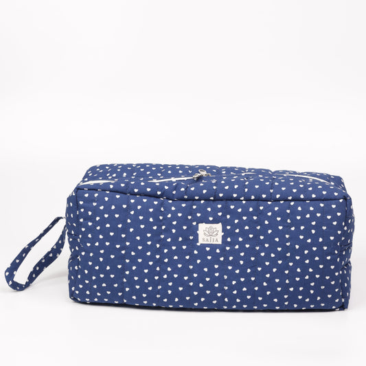 Blue Hearts Hair Essentials Case