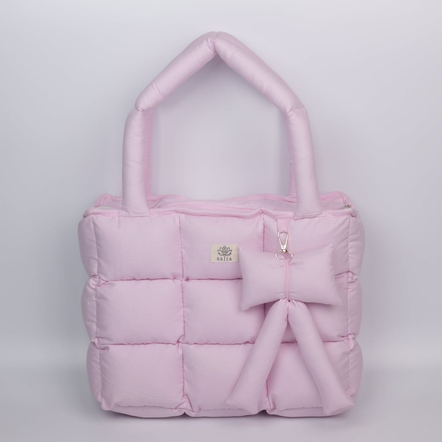 Pink Puffer Tote Bag