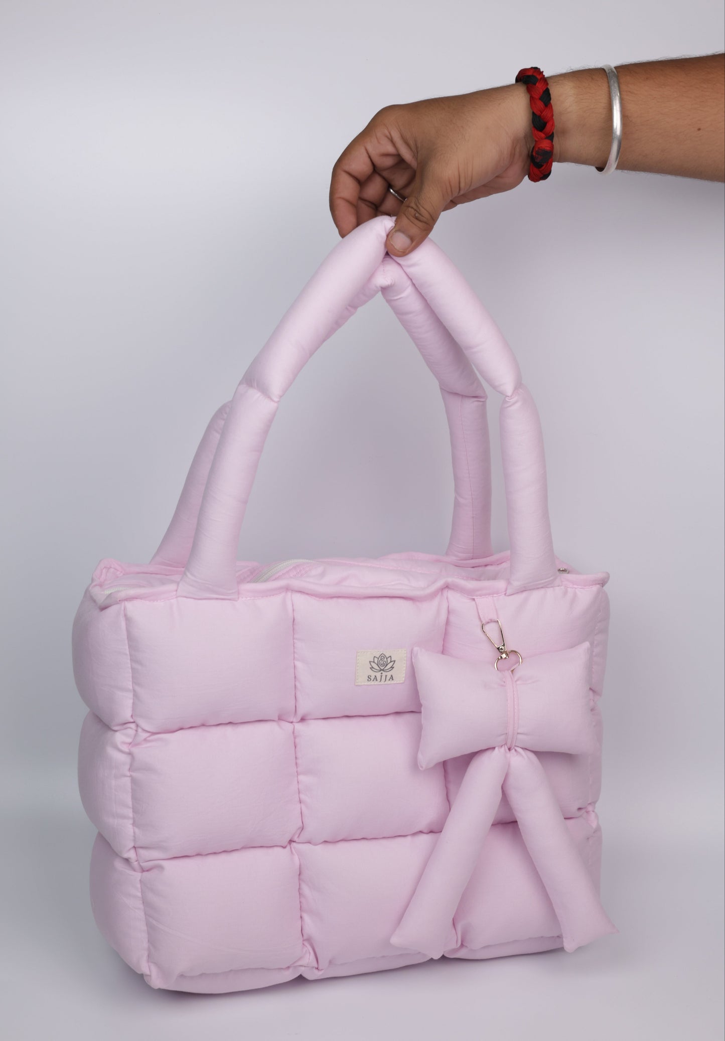Pink Puffer Tote Bag