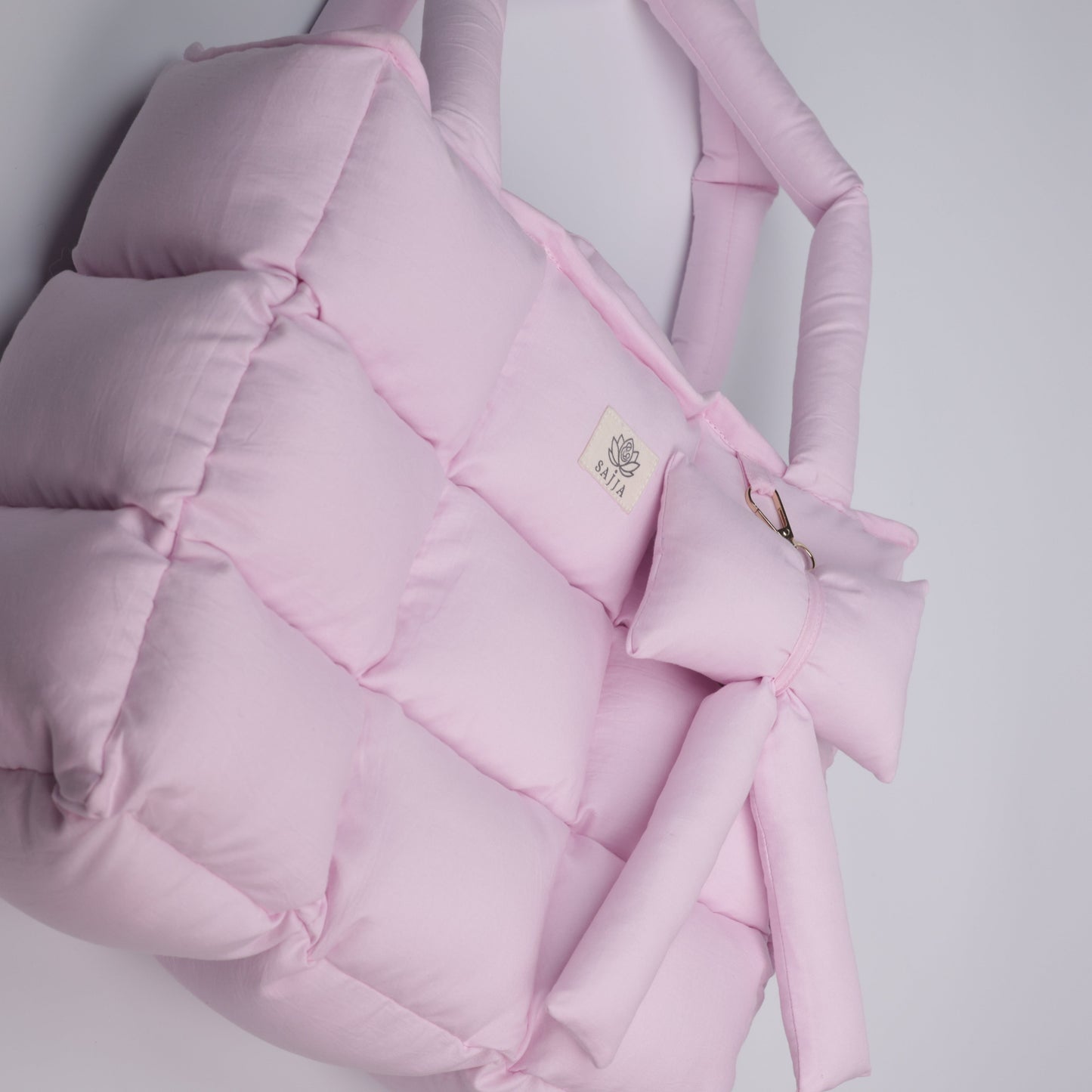 Pink Puffer Tote Bag