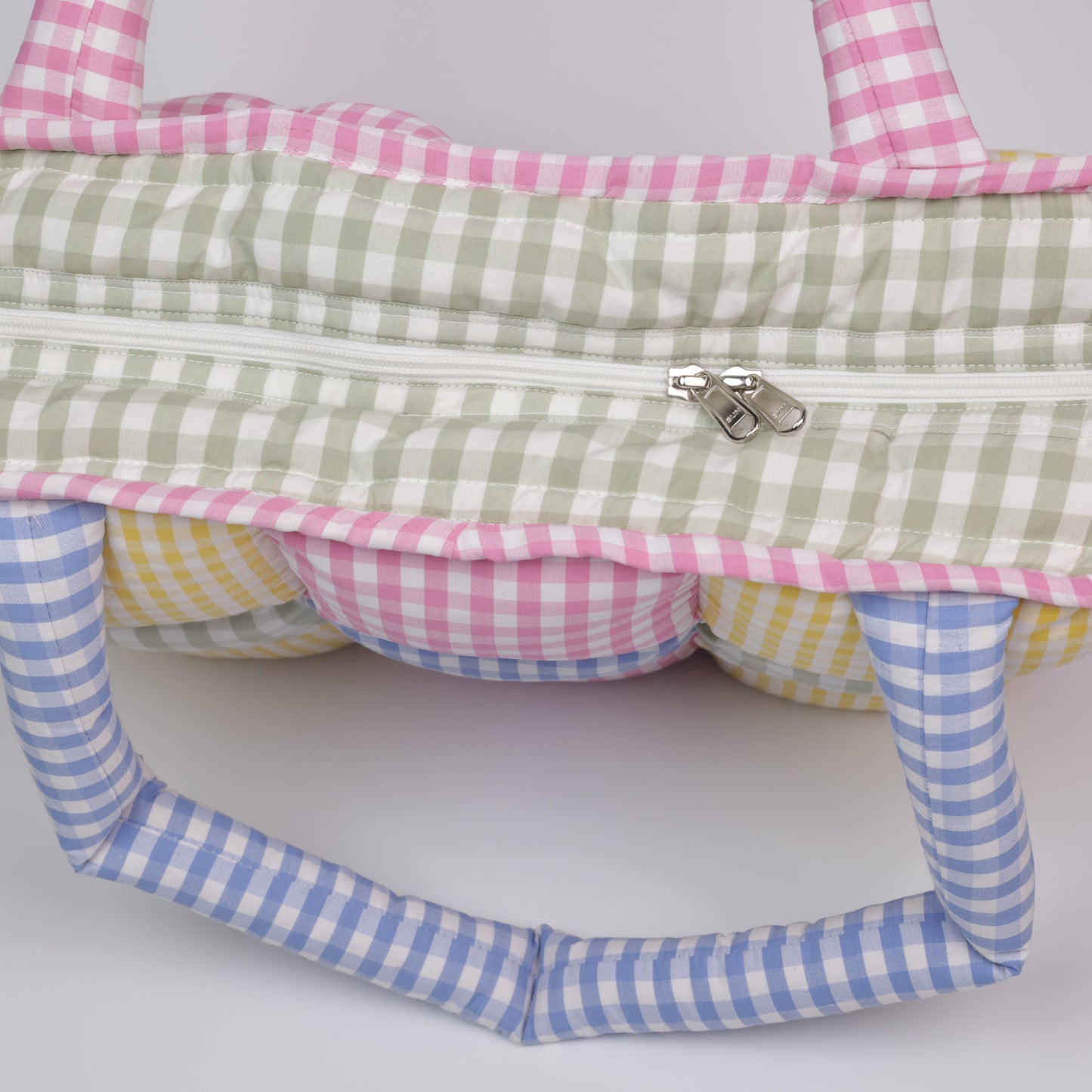 Rainbow Gingham Tote