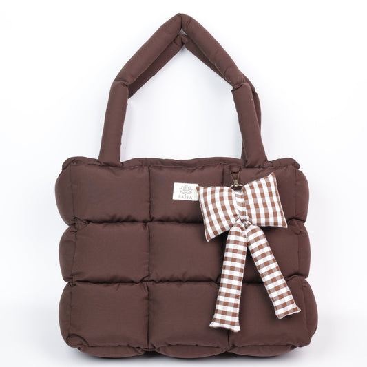 Mocha Cloud Puffer Tote