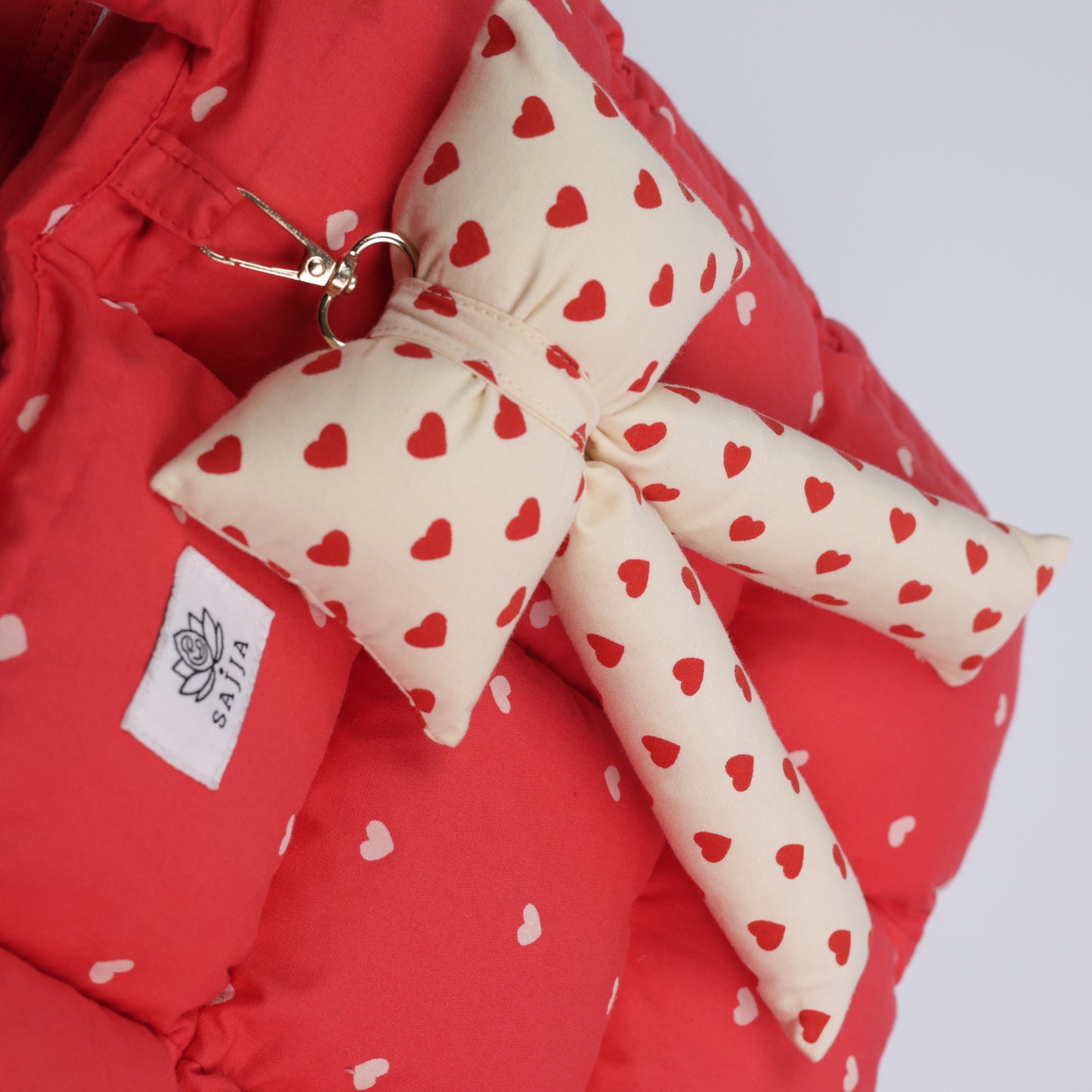 Red Heart Puffer Tote