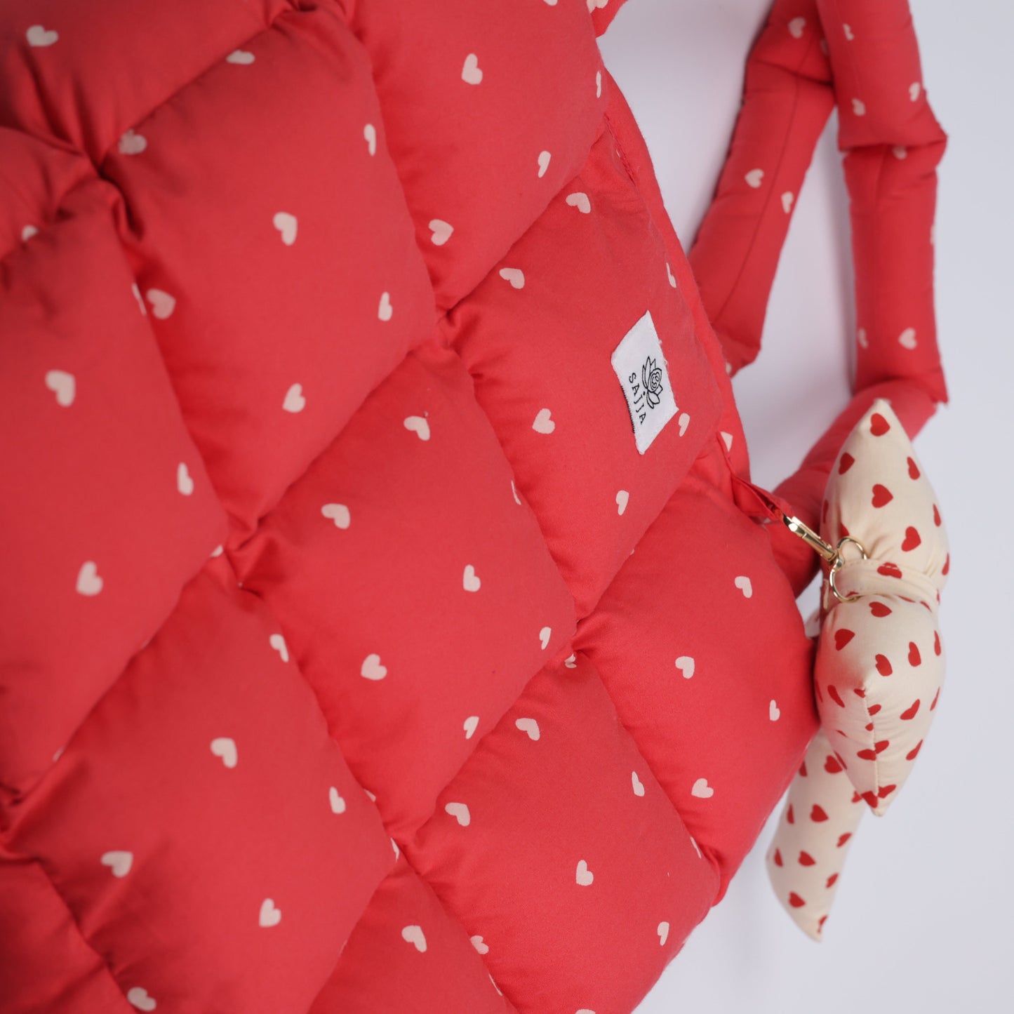 Red Heart Puffer Tote