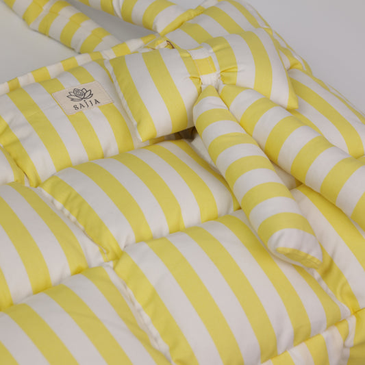 Yellow Strip Puffer Tote