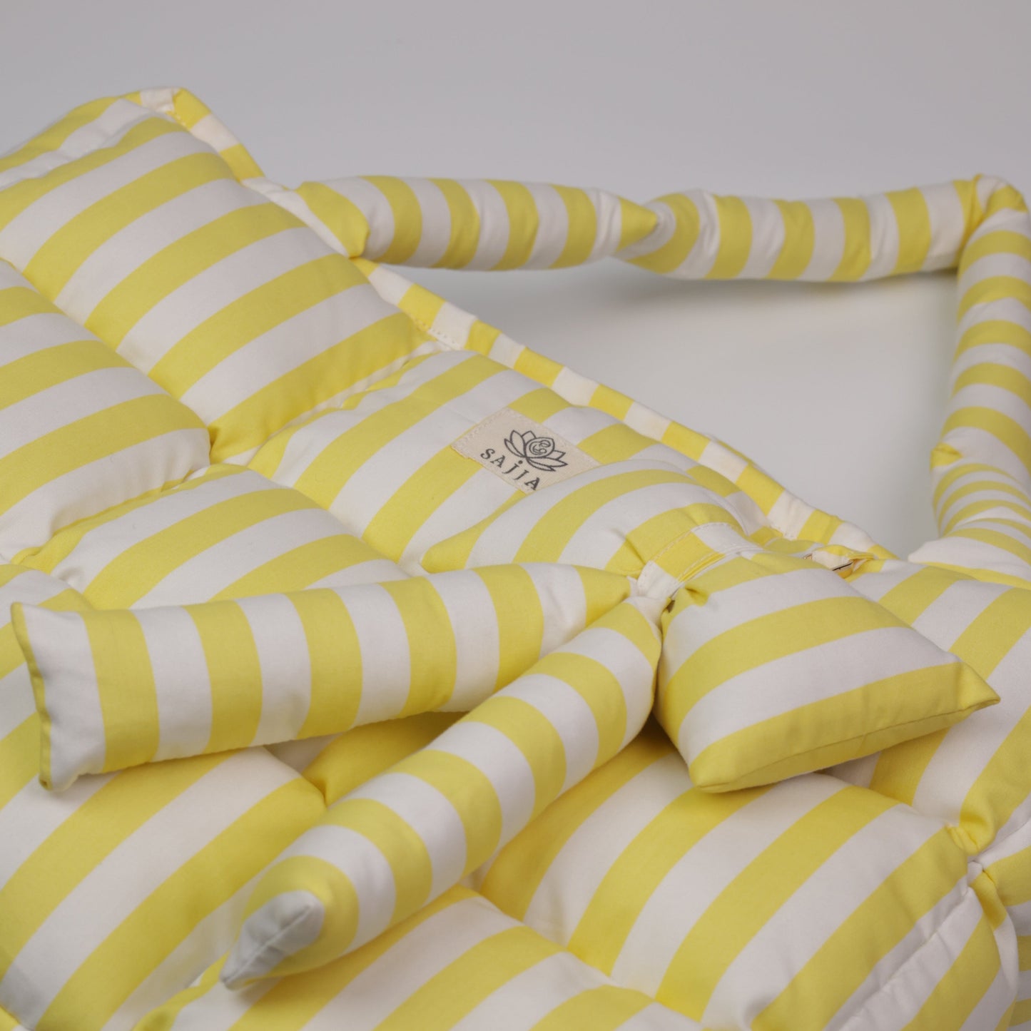 Yellow Strip Puffer Tote
