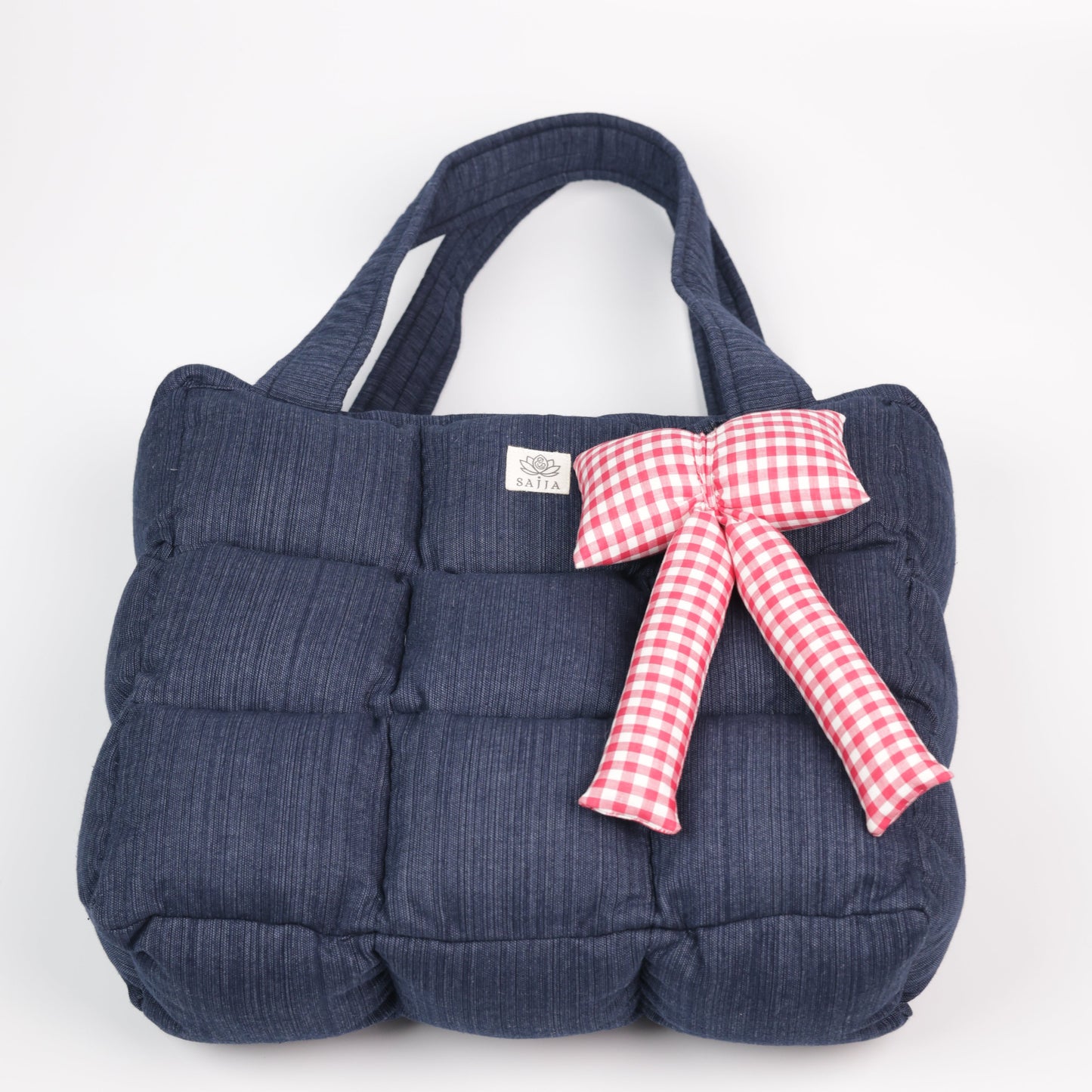 Denim Puffer Tote