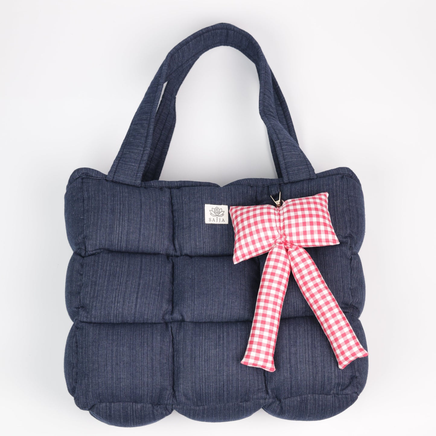 Denim Puffer Tote