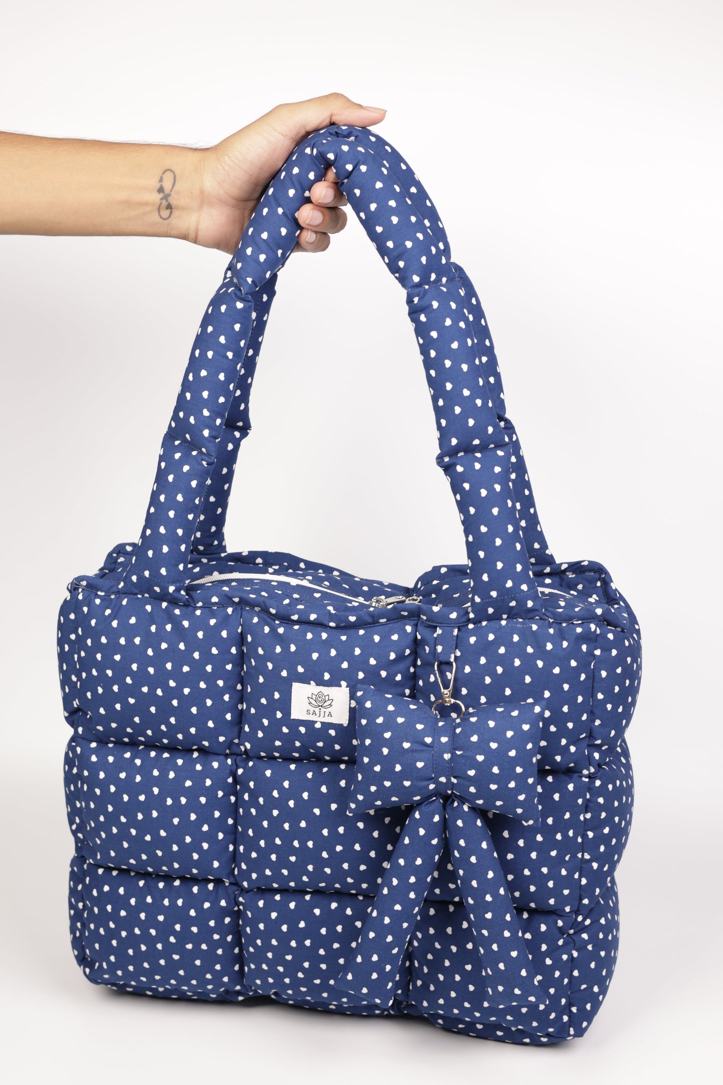 Heart Bloom Puffer Tote