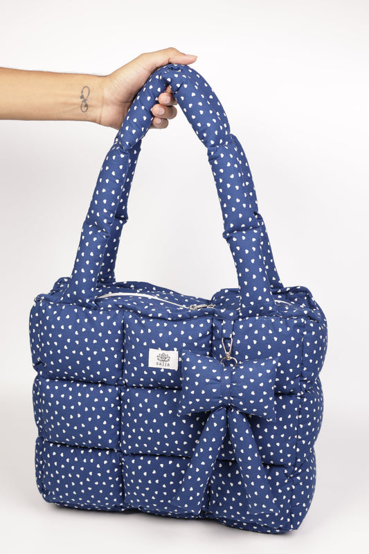 Heart Bloom Puffer Tote