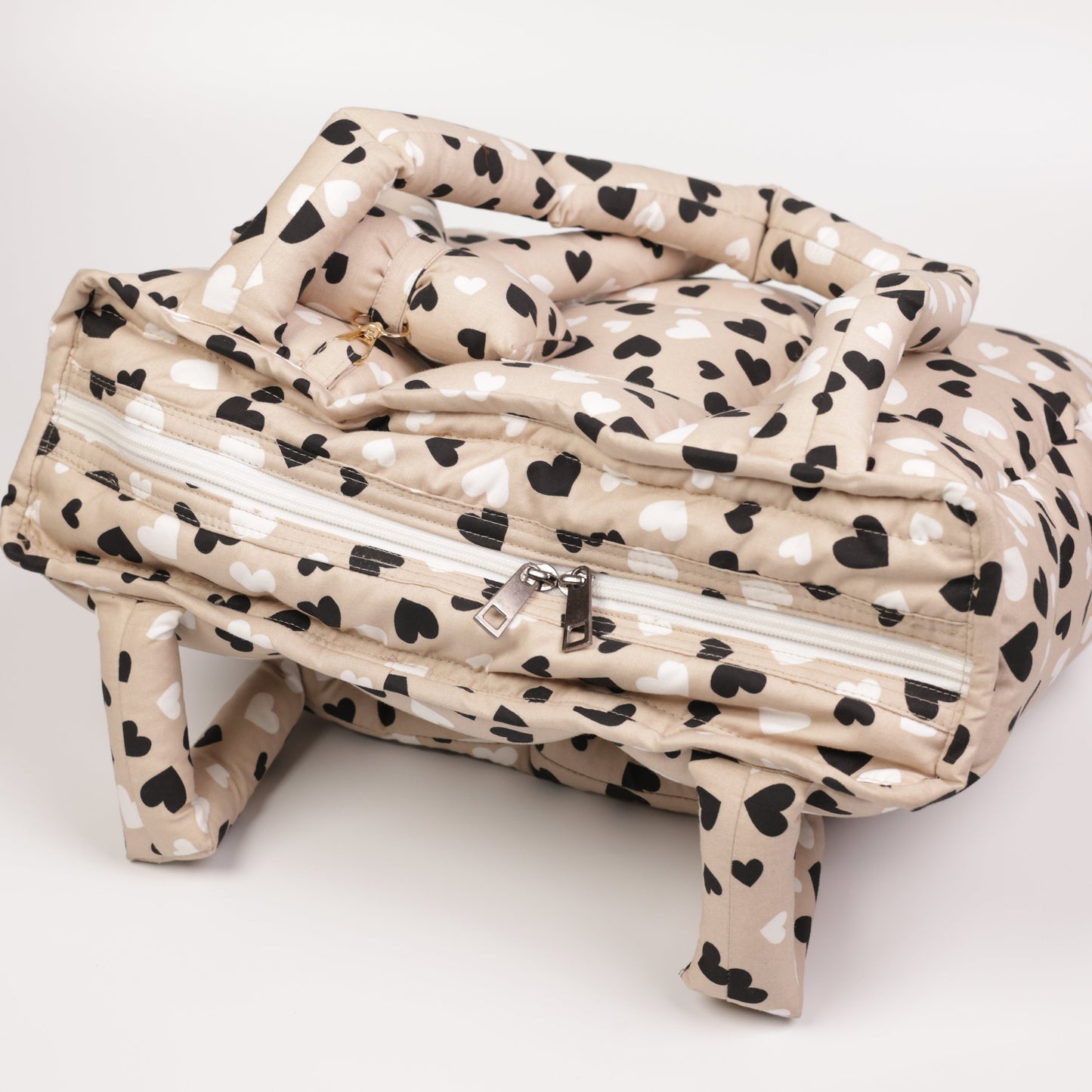 Heart Bloom Puffer Tote