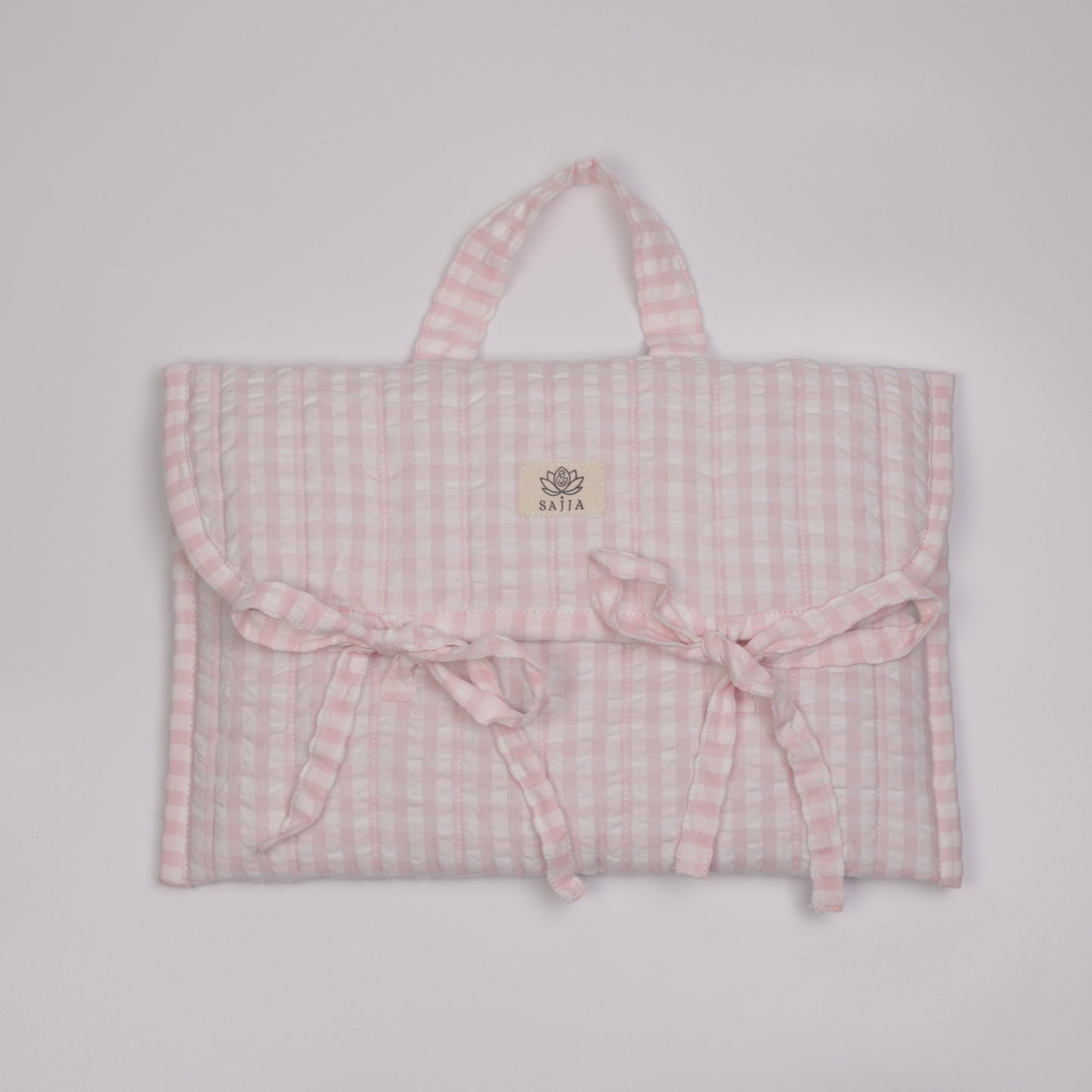 Pink Seersucker Laptop Sleeve