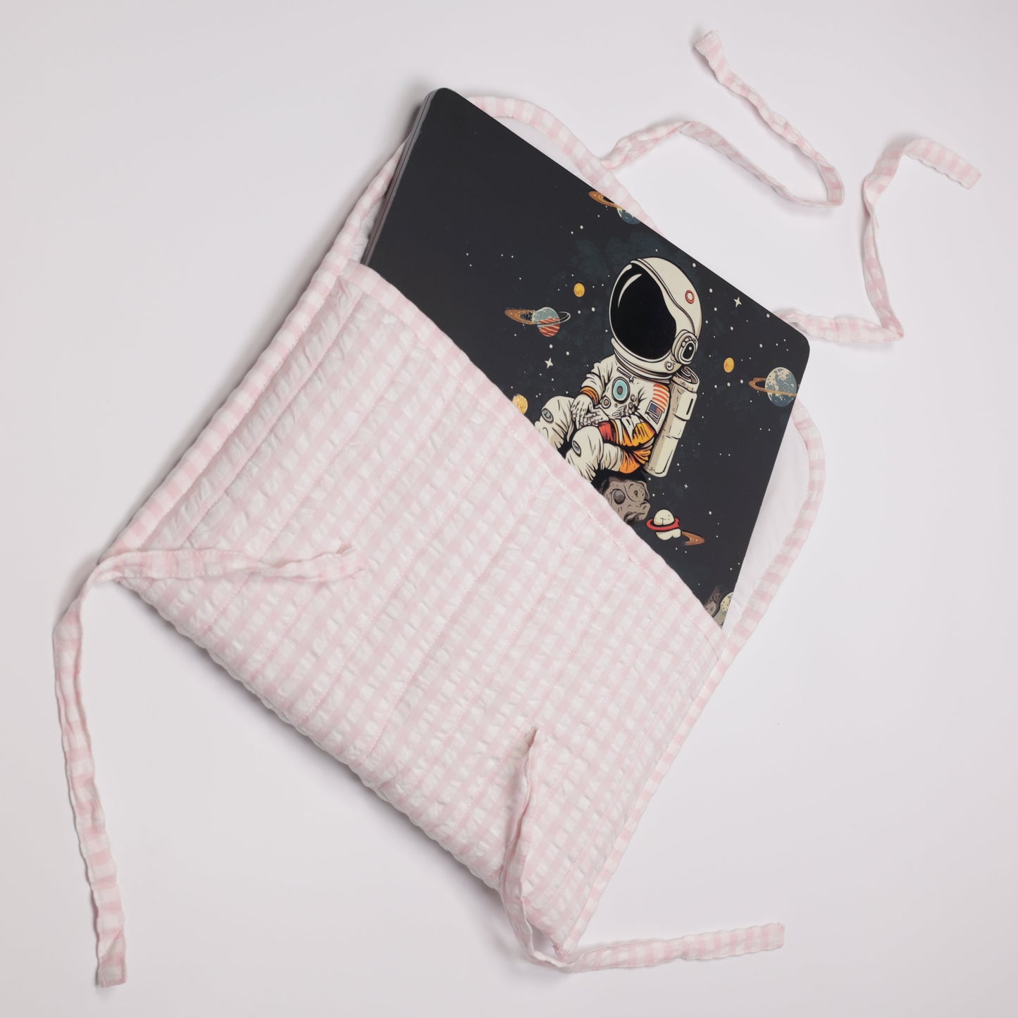 Pink Seersucker Laptop Sleeve