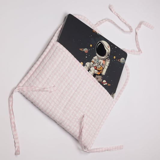 Pink Seersucker Laptop Sleeve
