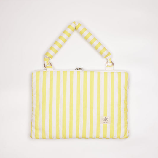 Sunshine Stripe Puffy Laptop Bag