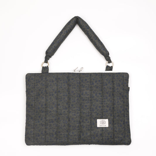 Forest Bloom Puffy Laptop Bag
