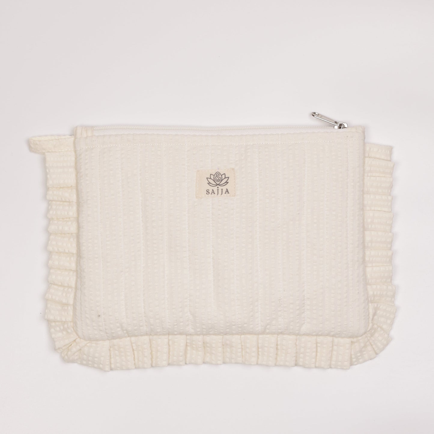 Ivory Bloom Frill Pouch