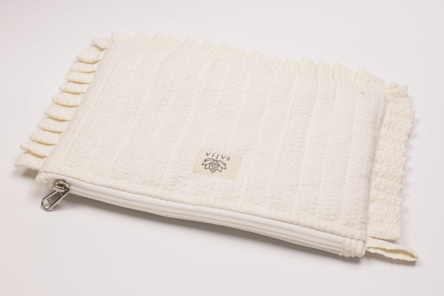 Ivory Bloom Frill Pouch