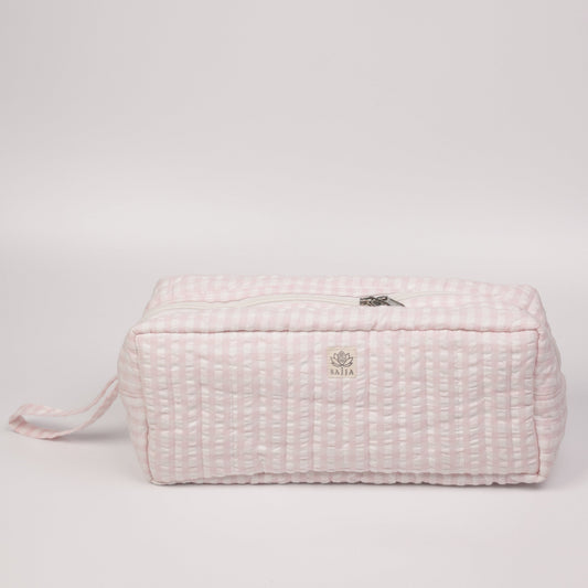 Pink Stripe Hair Essentials Case