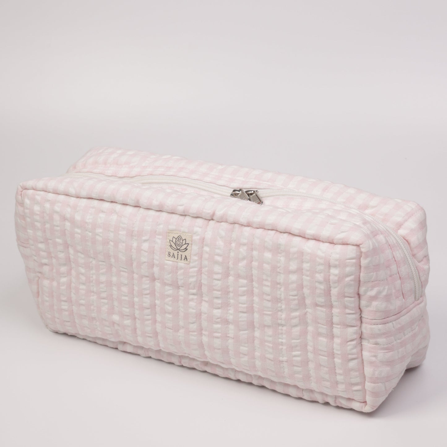 Pink Stripe Hair Essentials Case