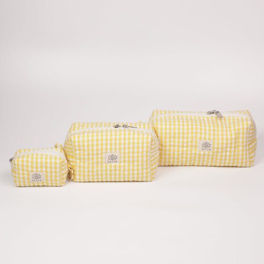 Daisy Gingham Travel Essentials Trio